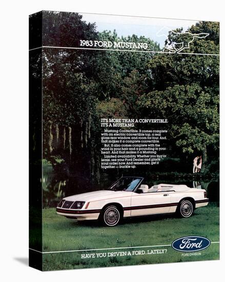 1983 Mustang More Convertible-null-Stretched Canvas