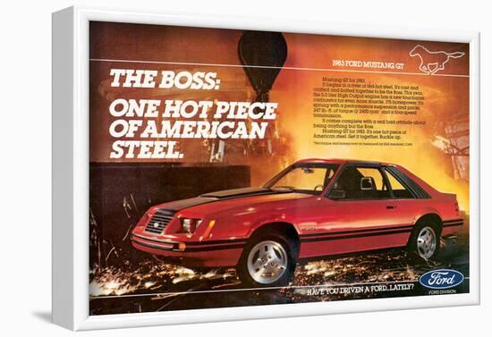 1983Mustang the Boss Hot Piece-null-Framed Art Print