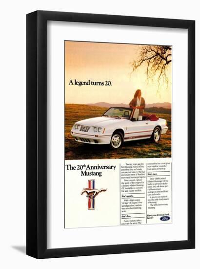 1984 Ford Mustang GT 20Th-null-Framed Art Print
