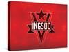 1984 INGSOC Big Brother Political  Flag Poster-null-Stretched Canvas