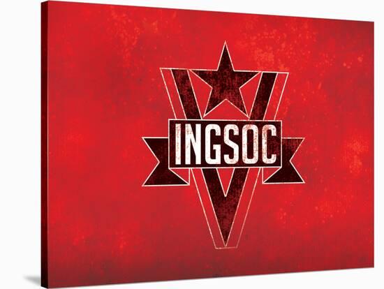 1984 INGSOC Big Brother Political  Flag Poster-null-Stretched Canvas