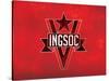 1984 INGSOC Big Brother Political  Flag Poster-null-Stretched Canvas