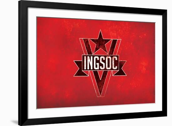 1984 INGSOC Big Brother Political Flag-null-Framed Art Print