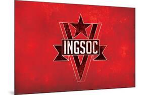 1984 INGSOC Big Brother Political Flag-null-Mounted Art Print