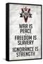 1984 INGSOC Big Brother Political Slogans Poster-null-Framed Stretched Canvas