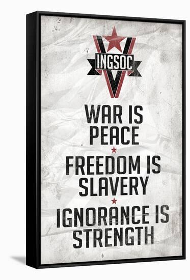 1984 INGSOC Big Brother Political Slogans-null-Framed Stretched Canvas