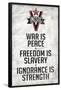 1984 INGSOC Big Brother Political Slogans-null-Framed Poster