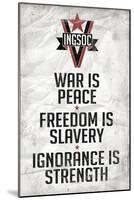 1984 INGSOC Big Brother Political Slogans-null-Mounted Poster