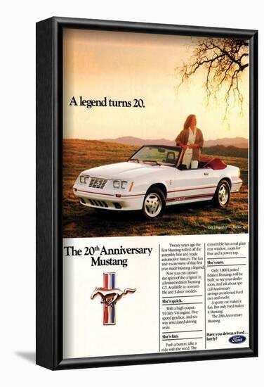 1984 Mustang GT 20th-null-Framed Art Print