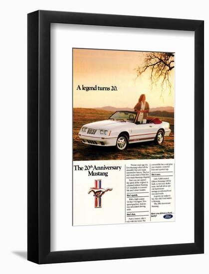 1984 Mustang GT 20th-null-Framed Art Print