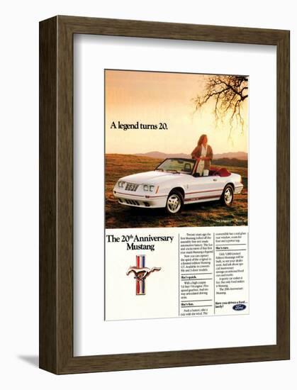 1984 Mustang GT 20th-null-Framed Art Print