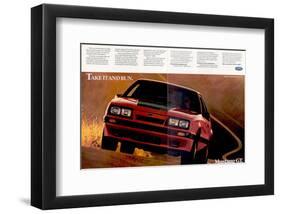 1986 Mustanggt-Take It and Run-null-Framed Art Print