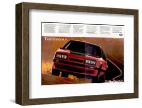 1986 Mustanggt-Take It and Run-null-Framed Art Print