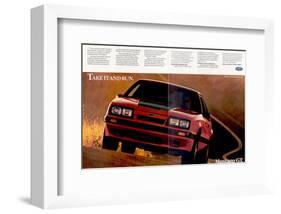 1986 Mustanggt-Take It and Run-null-Framed Art Print