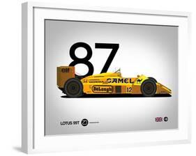 1987 Lotus 99T-NaxArt-Framed Art Print