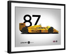 1987 Lotus 99T-NaxArt-Framed Art Print