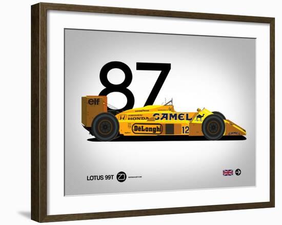 1987 Lotus 99T-NaxArt-Framed Art Print