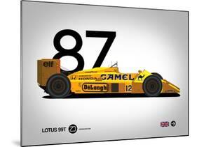 1987 Lotus 99T-NaxArt-Mounted Art Print