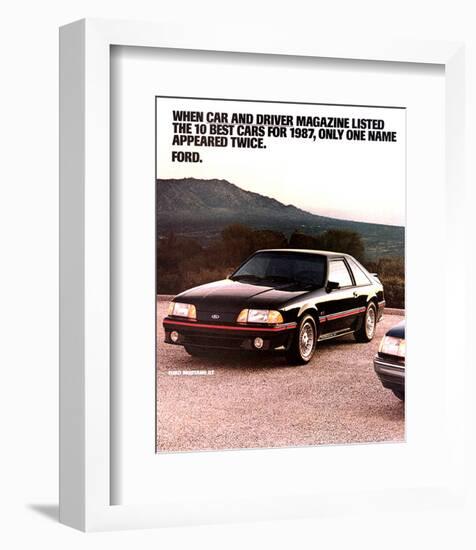 1987 Mustang 10 Best Cars-null-Framed Premium Giclee Print