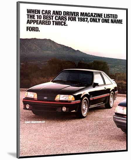 1987 Mustang 10 Best Cars-null-Mounted Premium Giclee Print