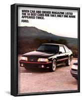 1987 Mustang 10 Best Cars-null-Framed Art Print