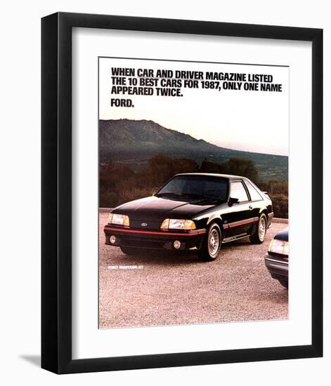 1987 Mustang 10 Best Cars-null-Framed Art Print