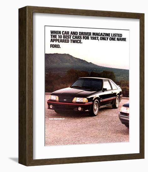 1987 Mustang 10 Best Cars-null-Framed Art Print