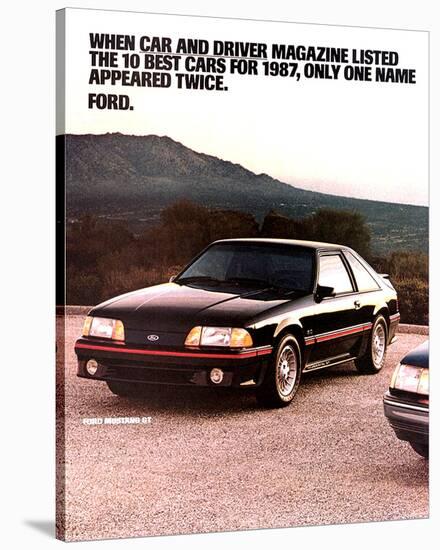 1987 Mustang 10 Best Cars-null-Stretched Canvas