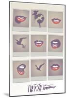 1989 Lips Grid-null-Mounted Poster