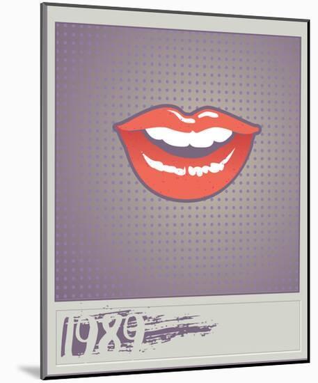 1989 Lips-null-Mounted Poster