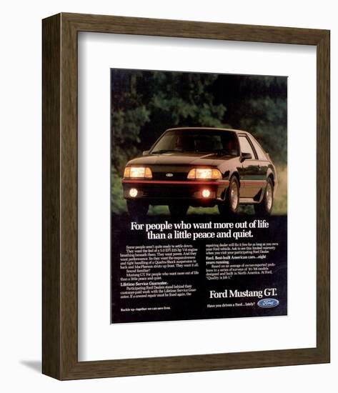 1989 Mustang People Want More-null-Framed Art Print