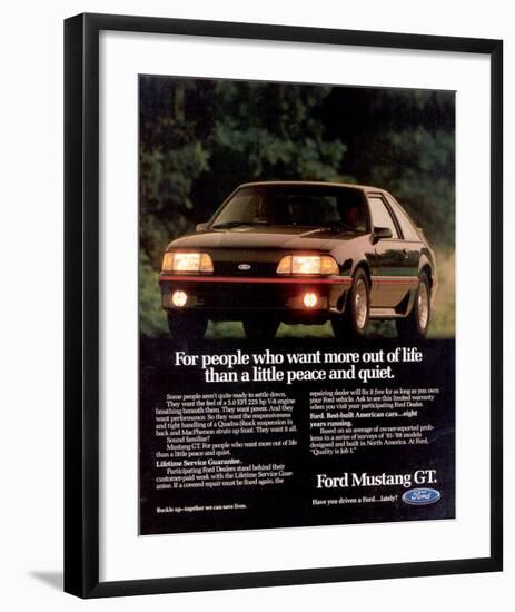 1989 Mustang People Want More-null-Framed Art Print