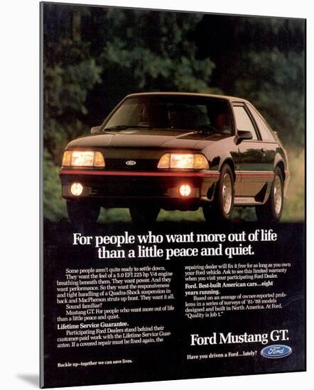 1989 Mustang People Want More-null-Mounted Art Print