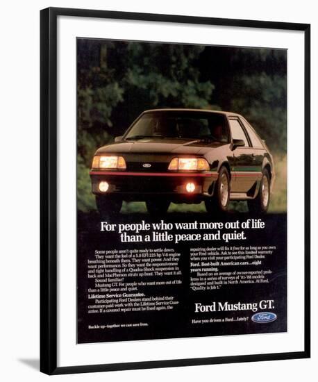 1989 Mustang People Want More-null-Framed Art Print