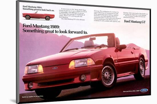 1989Mustang-To Look Forward To-null-Mounted Art Print