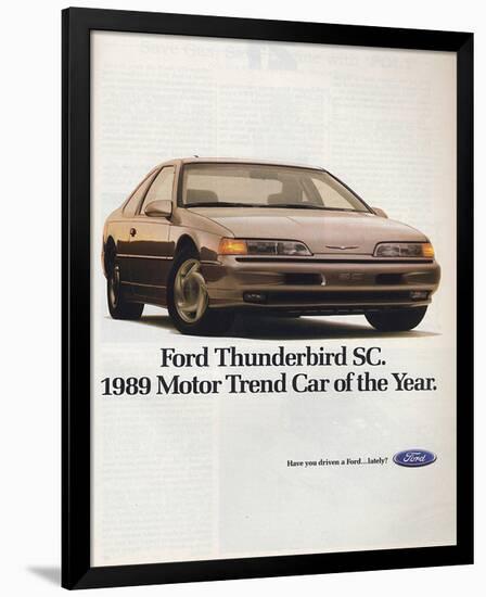1989Thunderbird Car of the Year-null-Framed Art Print