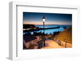 199 Steps of Whitby in the North Yorkshire at Sunset , United Kingdom-stocker1970-Framed Photographic Print