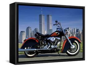 1990 Heritage Classic Harley Davidson, New York City, USA-null-Framed Stretched Canvas