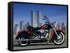 1990 Heritage Classic Harley Davidson, New York City, USA-null-Framed Stretched Canvas