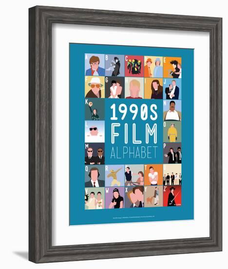 1990s Film Alphabet - A to Z-Stephen Wildish-Framed Art Print