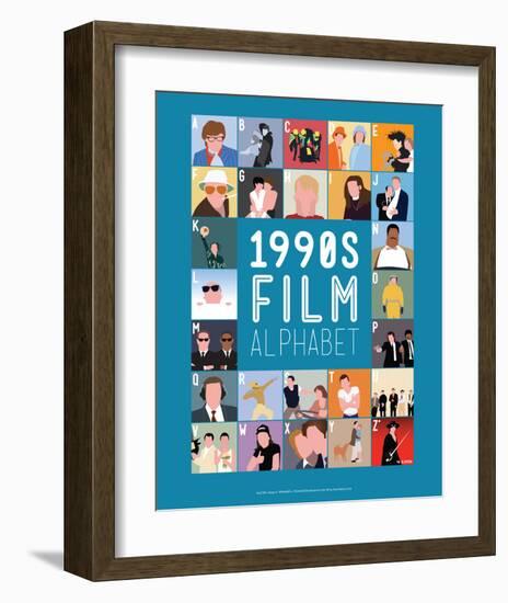 1990s Film Alphabet - A to Z-Stephen Wildish-Framed Art Print