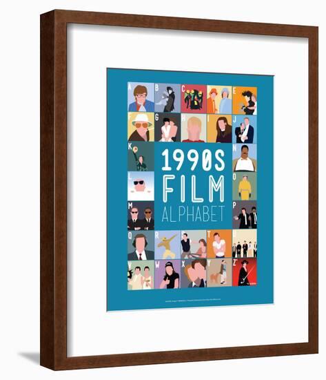 1990s Film Alphabet - A to Z-Stephen Wildish-Framed Art Print