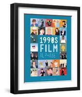 1990s Film Alphabet - A to Z-Stephen Wildish-Framed Art Print
