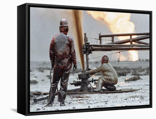 1991 Gulf War Oil Fires-Greg Gibson-Framed Stretched Canvas