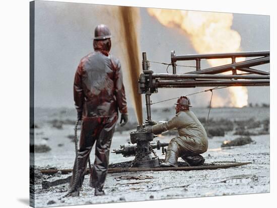 1991 Gulf War Oil Fires-Greg Gibson-Stretched Canvas