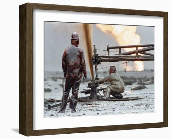 1991 Gulf War Oil Fires-Greg Gibson-Framed Photographic Print