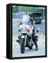 1992 Harley Davidson Police Bike-null-Framed Stretched Canvas