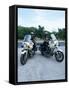 1992 Harley Davidson Police Bike-null-Framed Stretched Canvas