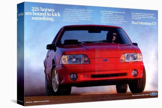 1993 Mustang - 225 Horses-null-Stretched Canvas