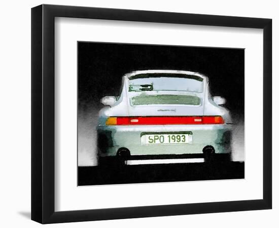 1993 Porsche 911 Rear Watercolor-NaxArt-Framed Art Print